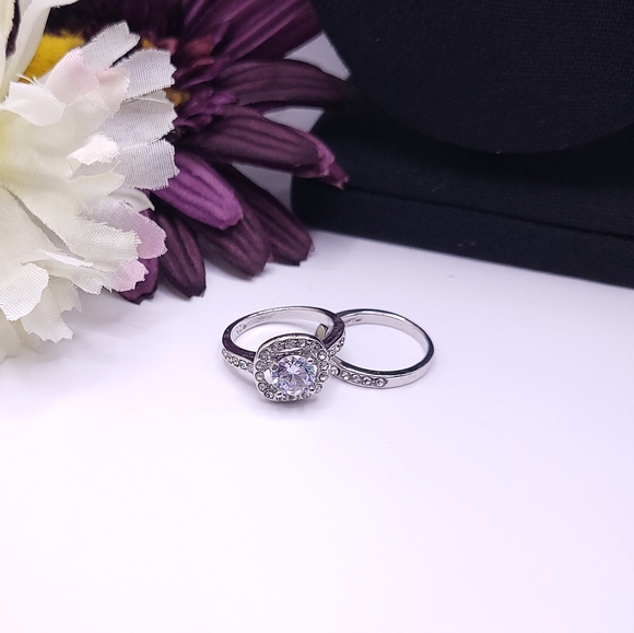 Gorgeous sterling silver ring set. Bridal set, engagement rings. New! - Picture 10 of 12